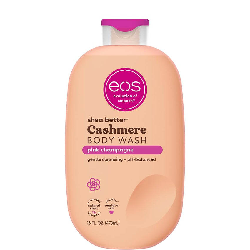 eos Shea Better Cashmere Body Wash, Vanilla Cashmere, Moisturizing, pH Balanced Body Wash, Creamy Gel Formula, Paraben & Phthalate Free, Sensitive Skin, 16 fl oz - 7DAY'S