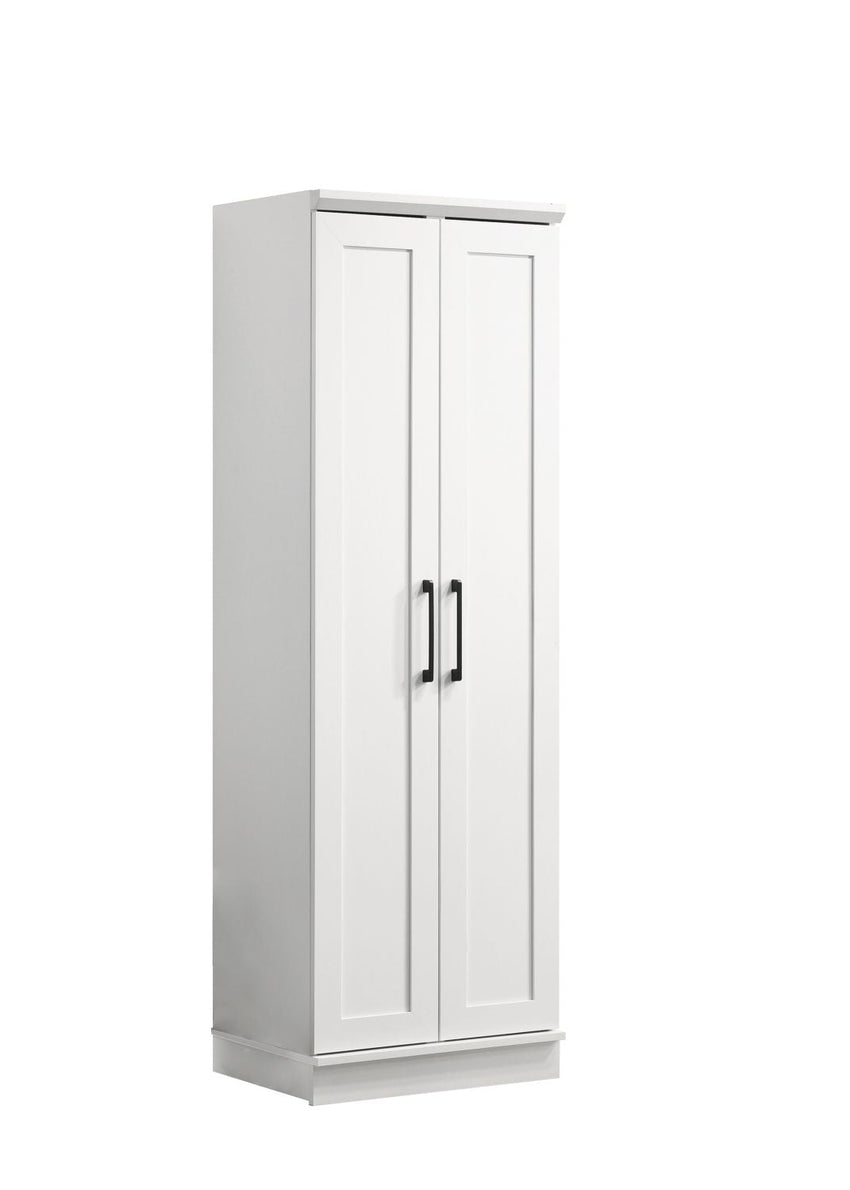 Evelyn 23" White Sleek Storage Cabinet with Framed Panel Design - 7DAY'S