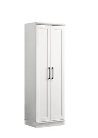 Evelyn 23" White Sleek Storage Cabinet with Framed Panel Design - 7DAY'S