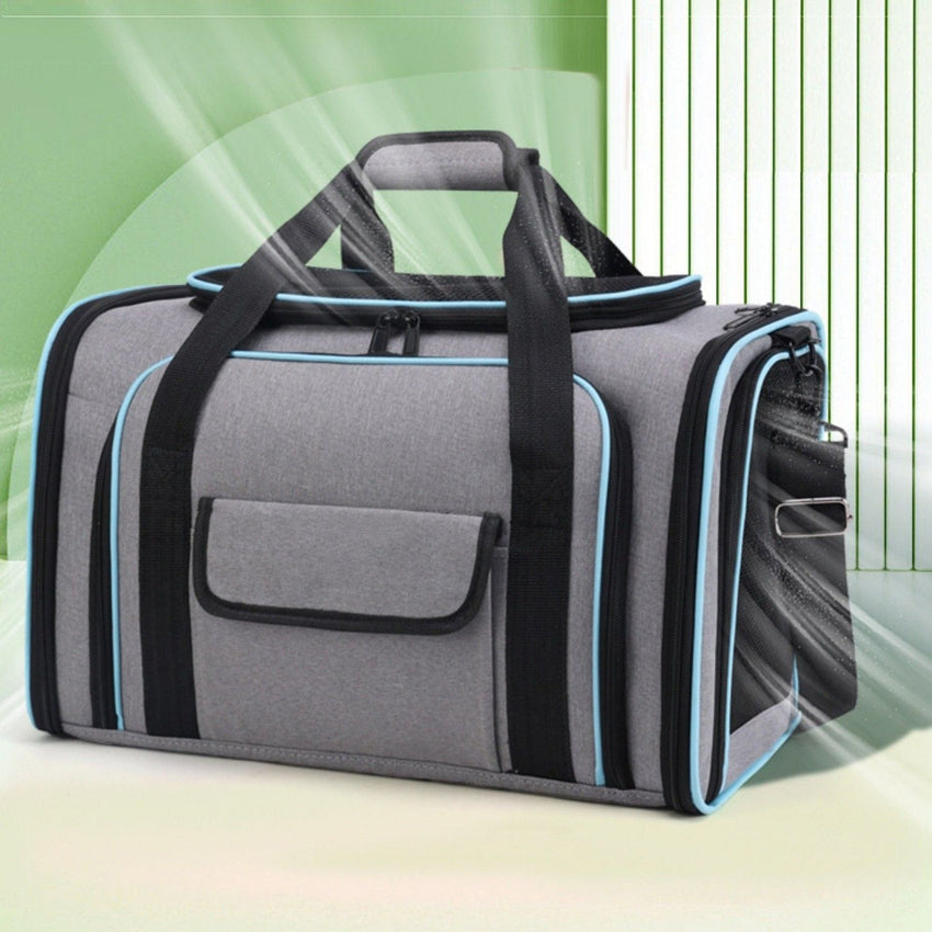 Expandable Pet Carrier Airline Approved Cat Dog Carrier Cat Collapsible Soft Carrier Bag with Removable Fleece Pad Pockets Breathable Mesh Adjustable Shoulder Strap Ban on Amazon sales - 7DAY'S