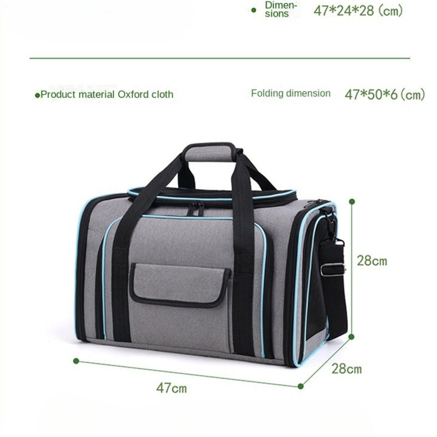 Expandable Pet Carrier Airline Approved Cat Dog Carrier Cat Collapsible Soft Carrier Bag with Removable Fleece Pad Pockets Breathable Mesh Adjustable Shoulder Strap Ban on Amazon sales - 7DAY'S