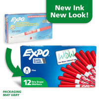 EXPO Dry Erase Markers, Low Odor Ink, Black, Fine Tip, 4 Count - Easily Erases, Vibrant Ink, Ideal for Classroom, Back to School Supplies, Teachers, Office, Whiteboard & Home - 7DAY'S