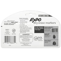 EXPO Dry Erase Markers, Low Odor Ink, Black, Fine Tip, 4 Count - Easily Erases, Vibrant Ink, Ideal for Classroom, Back to School Supplies, Teachers, Office, Whiteboard & Home - 7DAY'S