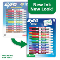 EXPO Dry Erase Markers, Low Odor Ink, Black, Fine Tip, 4 Count - Easily Erases, Vibrant Ink, Ideal for Classroom, Back to School Supplies, Teachers, Office, Whiteboard & Home - 7DAY'S