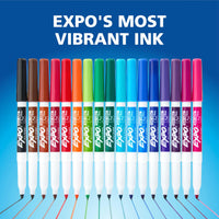 EXPO Dry Erase Markers, Low Odor Ink, Black, Fine Tip, 4 Count - Easily Erases, Vibrant Ink, Ideal for Classroom, Back to School Supplies, Teachers, Office, Whiteboard & Home - 7DAY'S