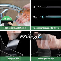 EZlifego Double Sided Tape Heavy Duty, Nano Double Sided Adhesive Tape, Clear Mounting Tape Picture Hanging Adhesive Strips (9.85FT) - 7DAY'S