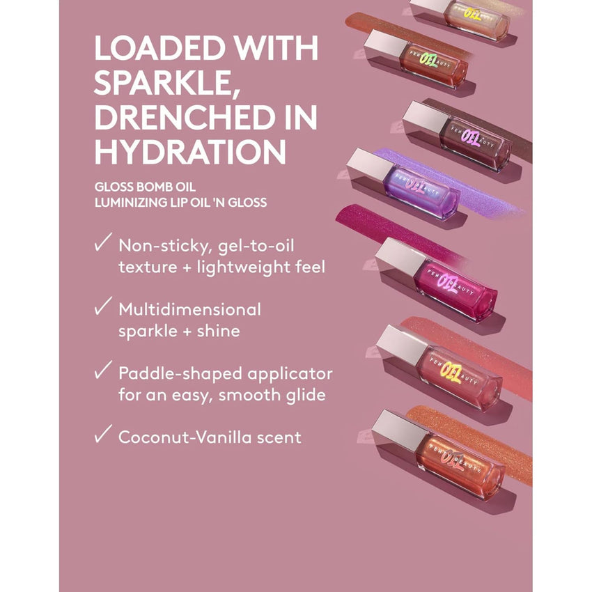 Fenty Beauty Gloss Bomb Luminizing Lip Oil N Gloss - 05 Frosted Bunz for Women - 0.3 oz Lip Gloss - 7DAY'S