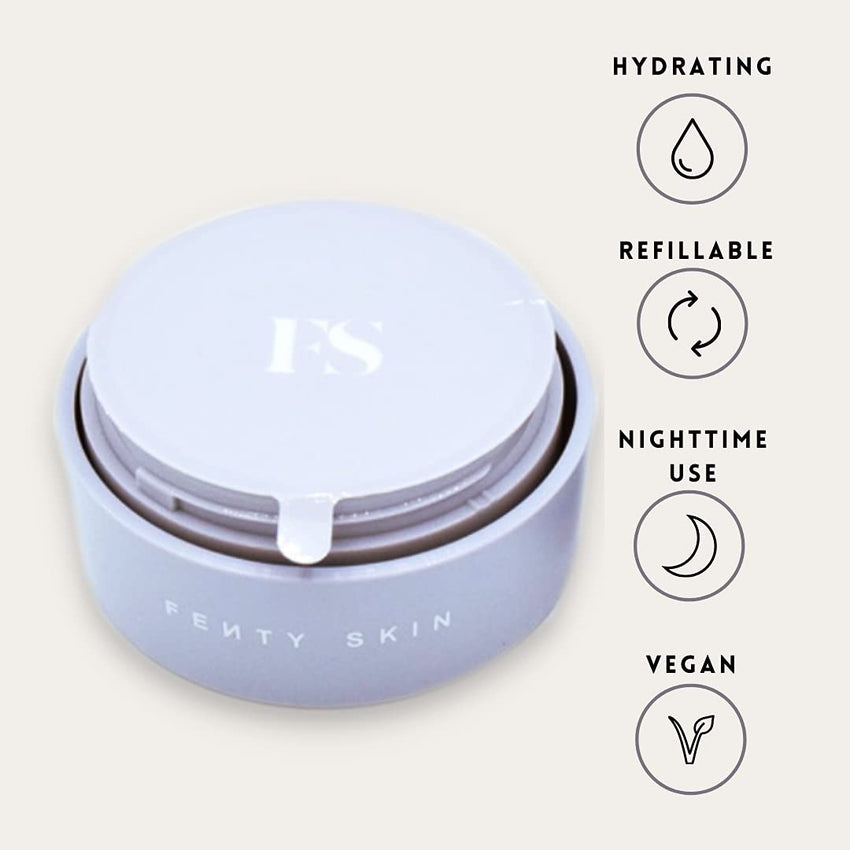 Fenty Skin Instant Reset Overnight Recovery Gel - Cream - Hydrating Night Face Moisturizer with Hyaluronic Acid, Facial Skin Care for Fine Lines, Wrinkles, Dry and Dull Skin - 7DAY'S