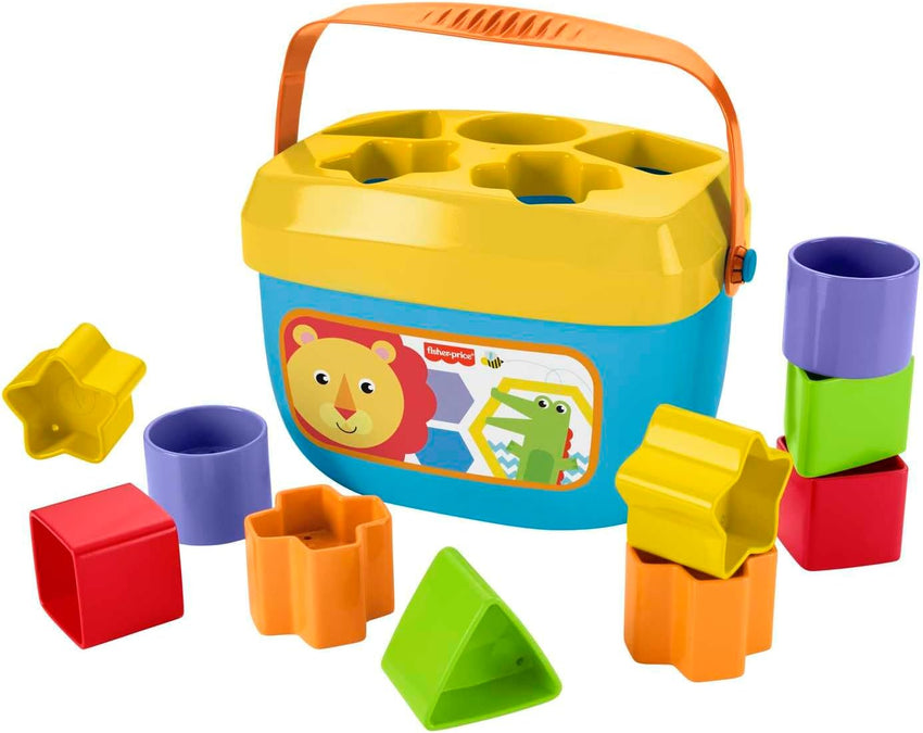 Fisher - Price Stacking Toy Baby's First Blocks Set of 10 Shapes for Sorting Play for Infants Ages 6+ Months - 7DAY'S