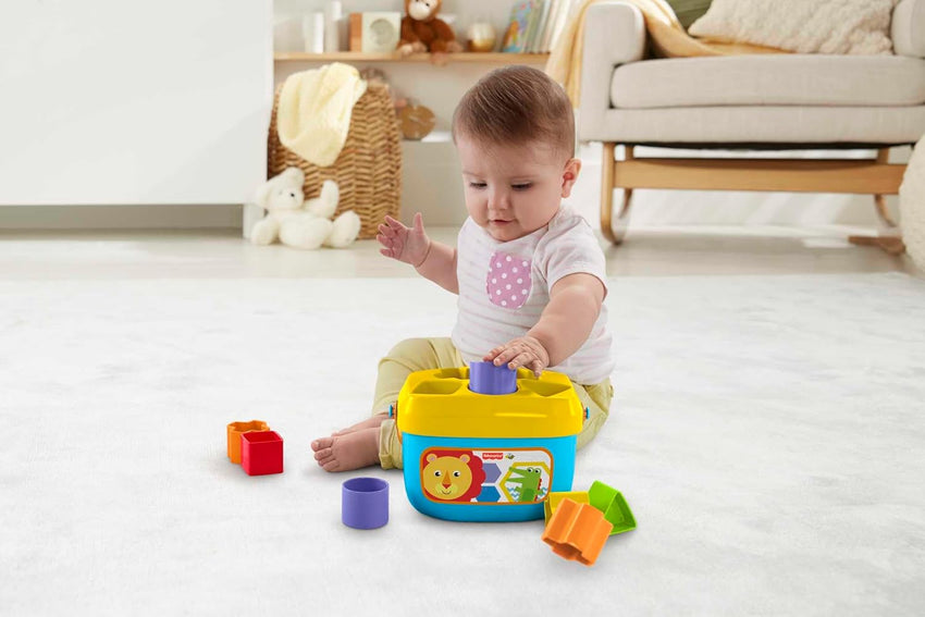 Fisher - Price Stacking Toy Baby's First Blocks Set of 10 Shapes for Sorting Play for Infants Ages 6+ Months - 7DAY'S