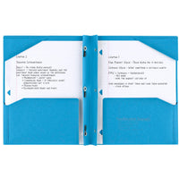 Five Star 2 - Pocket Folder, 4 Pack, Plastic Folder with Stay - Put Tabs and Prong Fasteners, Holds 8 - 1/2" x 11" Paper, Black, Fire Red, Forest Green, Pacific Blue (38048) - 7DAY'S