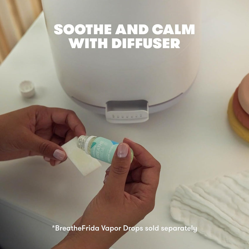 Frida Baby 3 - in - 1 XL Top Fill Humidifier for Bedroom, Allergy Relief, 6L Tank Cool Mist Humidifier for Large Rooms + Diffuser, Nightlight, Auto Shut - Off, Quiet, Carry Handle, Essential Oil Diffuser - 7DAY'S