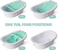 Frida Baby 4 - in - 1 Grow - with - Me Baby Bathtub, Baby Tub for Newborns to Toddler with Removable Bath Seat & Backrest for Bath Support in Tub - 7DAY'S