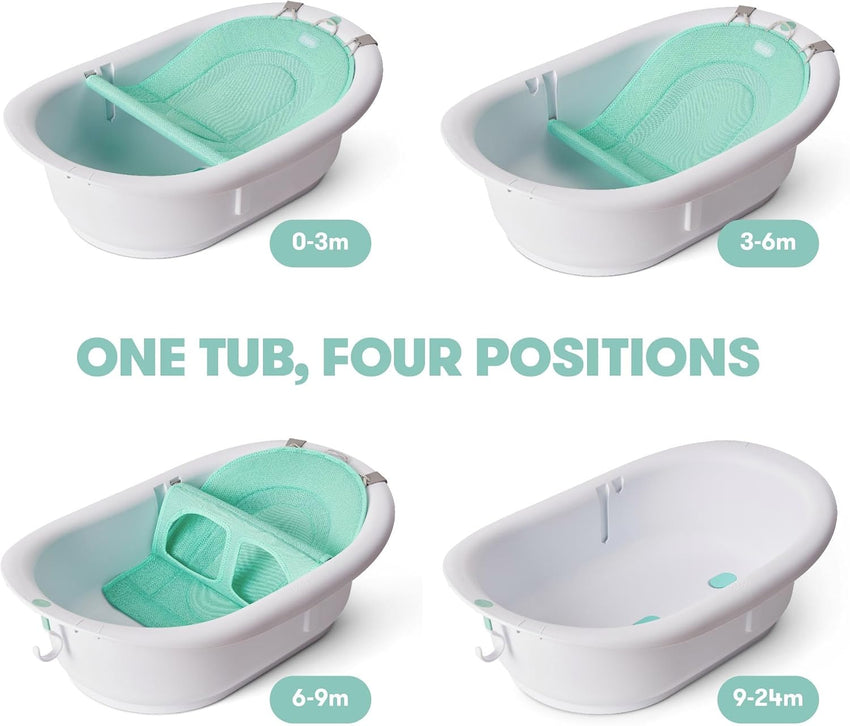 Frida Baby 4 - in - 1 Grow - with - Me Baby Bathtub, Baby Tub for Newborns to Toddler with Removable Bath Seat & Backrest for Bath Support in Tub - 7DAY'S