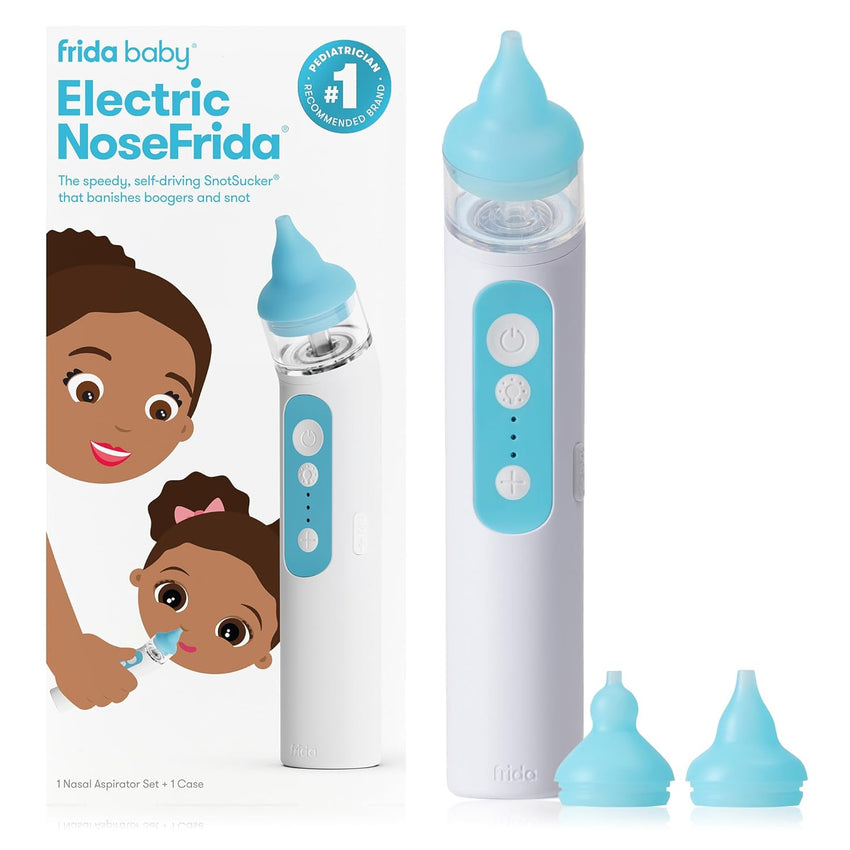 Frida Baby Electric NoseFrida Nasal Aspirator for Baby, Nose Sucker for Baby & Toddler, Upgraded Nasal Aspirator for Congestion + Allergy Relief with 3 Suction Levels, 2 Silicone Tips, USB - 7DAY'S
