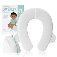 Frida Baby Fold - and - Go Portable Potty Seat for Toilet, Foldable Travel Potty Seat for Toddler, Fits Round & Oval Toilets, Non - Slip Base, Handles, Includes Free Travel Bag - 7DAY'S