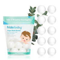Frida Baby Natural Vapor Bath Bombs for Toddlers & Kids, Eucalyptus Essential Oil Bath Bombs for Aromatherapy, 10 Count - 7DAY'S
