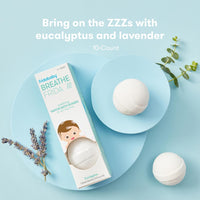 Frida Baby Natural Vapor Bath Bombs for Toddlers & Kids, Eucalyptus Essential Oil Bath Bombs for Aromatherapy, 10 Count - 7DAY'S