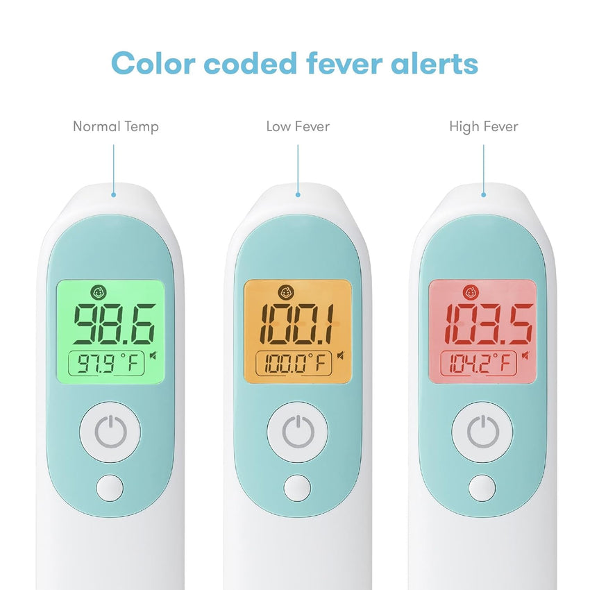 Frida Baby Thermometer, 3 - in - 1 Infrared Thermometer for Ear, Forehead & Touchless, Fever Thermometer for Baby, Infants, Toddlers, Kids & Adults - 7DAY'S