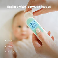 Frida Baby Thermometer, 3 - in - 1 Infrared Thermometer for Ear, Forehead & Touchless, Fever Thermometer for Baby, Infants, Toddlers, Kids & Adults - 7DAY'S