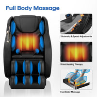 Full Body Massage Chair, Zero Gravity Mode, Deep Tissue Massage Chair, Foot Massage, 8 Fixed Massage Roller, LCD Touch Screen, Waist Heater, Bluetooth - 7DAY'S