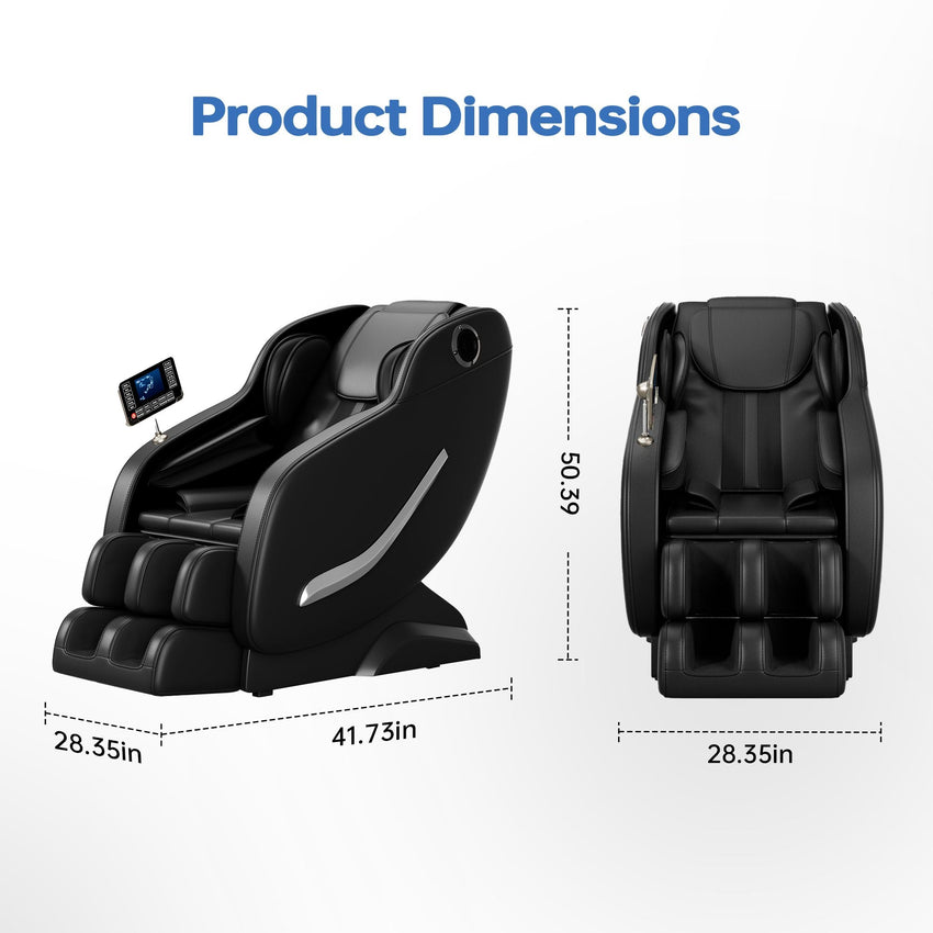 Full Body Massage Chair, Zero Gravity Mode, Deep Tissue Massage Chair, Foot Massage, 8 Fixed Massage Roller, LCD Touch Screen, Waist Heater, Bluetooth - 7DAY'S