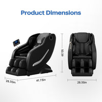 Full Body Massage Chair, Zero Gravity Mode, Deep Tissue Massage Chair, Foot Massage, 8 Fixed Massage Roller, LCD Touch Screen, Waist Heater, Bluetooth - 7DAY'S