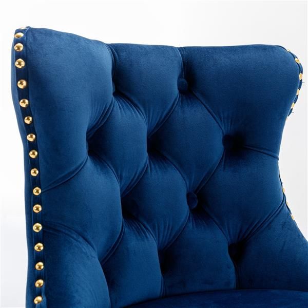 Furniture,Golden Swivel Velvet Barstools Adjusatble Seat Height from 25 - 33 Inch, Modern Upholstered Bar Stools with Backs Comfortable Tufted for Home Pub and Kitchen Island,Blue,Set of 2 - 7DAY'S