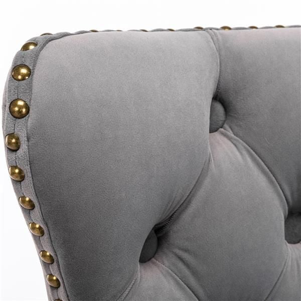 Furniture,Swivel Velvet Barstools Adjusatble Seat Height from 25 - 33 Inch,17.7 inch base, Modern Upholstered Bar Stools with Backs Comfortable Tufted for Home Pub and Kitchen Island,Gray,Set of 2 - 7DAY'S