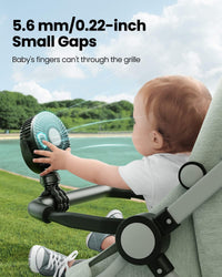 Gaiatop Mini Portable Stroller Fan, Battery Operated Small Clip on, Detachable 3 Speed Rechargeable, 360° Rotate Flexible Tripod Better Cooling for Car Seat Crib Treadmill Travel Black - 7DAY'S