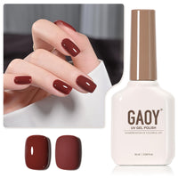 GAOY Sheer Light Pink Gel Nail Polish, 16ml Jelly Milky White Peach Translucent Color 1352 UV Light Cure Gel Polish for Nail Art DIY Manicure and Pedicure at Home - 7DAY'S