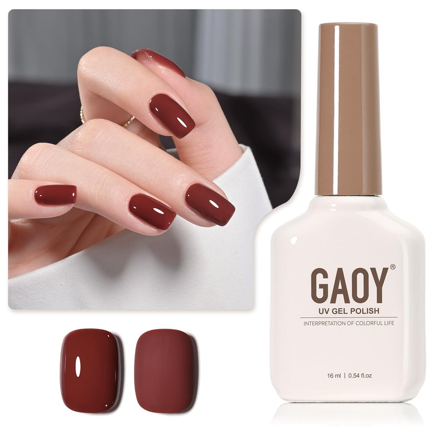 GAOY Sheer Light Pink Gel Nail Polish, 16ml Jelly Milky White Peach Translucent Color 1352 UV Light Cure Gel Polish for Nail Art DIY Manicure and Pedicure at Home - 7DAY'S