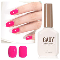 GAOY Sheer Light Pink Gel Nail Polish, 16ml Jelly Milky White Peach Translucent Color 1352 UV Light Cure Gel Polish for Nail Art DIY Manicure and Pedicure at Home - 7DAY'S