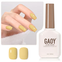 GAOY Sheer Light Pink Gel Nail Polish, 16ml Jelly Milky White Peach Translucent Color 1352 UV Light Cure Gel Polish for Nail Art DIY Manicure and Pedicure at Home - 7DAY'S