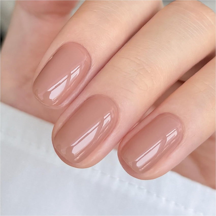 GAOY Sheer Light Pink Gel Nail Polish, 16ml Jelly Milky White Peach Translucent Color 1352 UV Light Cure Gel Polish for Nail Art DIY Manicure and Pedicure at Home - 7DAY'S