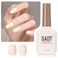GAOY Sheer Light Pink Gel Nail Polish, 16ml Jelly Milky White Peach Translucent Color 1352 UV Light Cure Gel Polish for Nail Art DIY Manicure and Pedicure at Home - 7DAY'S