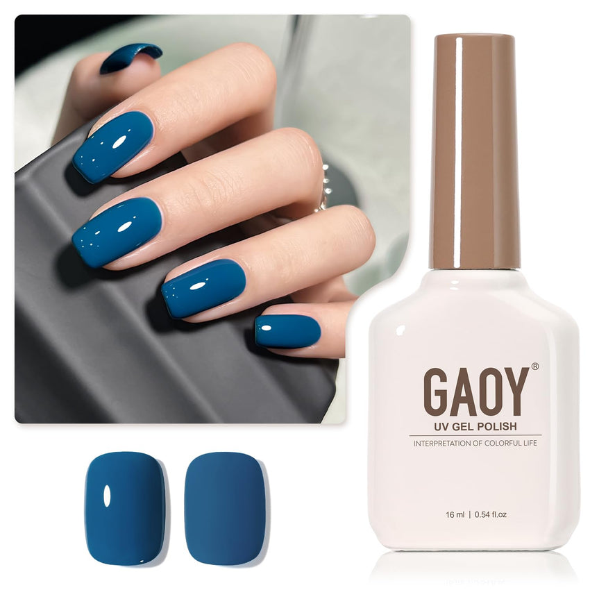 GAOY Sheer Light Pink Gel Nail Polish, 16ml Jelly Milky White Peach Translucent Color 1352 UV Light Cure Gel Polish for Nail Art DIY Manicure and Pedicure at Home - 7DAY'S