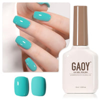 GAOY Sheer Light Pink Gel Nail Polish, 16ml Jelly Milky White Peach Translucent Color 1352 UV Light Cure Gel Polish for Nail Art DIY Manicure and Pedicure at Home - 7DAY'S