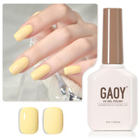 GAOY Sheer Light Pink Gel Nail Polish, 16ml Jelly Milky White Peach Translucent Color 1352 UV Light Cure Gel Polish for Nail Art DIY Manicure and Pedicure at Home - 7DAY'S