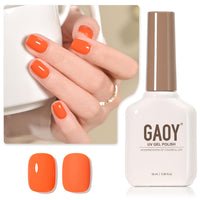 GAOY Sheer Light Pink Gel Nail Polish, 16ml Jelly Milky White Peach Translucent Color 1352 UV Light Cure Gel Polish for Nail Art DIY Manicure and Pedicure at Home - 7DAY'S