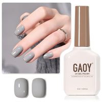GAOY Sheer Light Pink Gel Nail Polish, 16ml Jelly Milky White Peach Translucent Color 1352 UV Light Cure Gel Polish for Nail Art DIY Manicure and Pedicure at Home - 7DAY'S