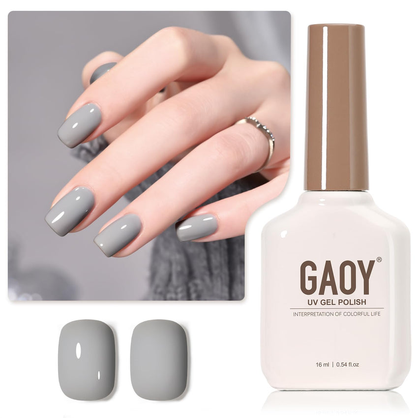 GAOY Sheer Light Pink Gel Nail Polish, 16ml Jelly Milky White Peach Translucent Color 1352 UV Light Cure Gel Polish for Nail Art DIY Manicure and Pedicure at Home - 7DAY'S