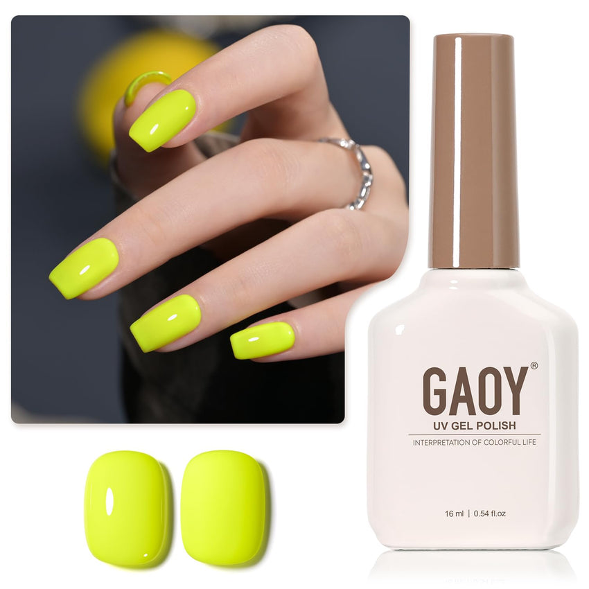 GAOY Sheer Light Pink Gel Nail Polish, 16ml Jelly Milky White Peach Translucent Color 1352 UV Light Cure Gel Polish for Nail Art DIY Manicure and Pedicure at Home - 7DAY'S