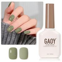 GAOY Sheer Light Pink Gel Nail Polish, 16ml Jelly Milky White Peach Translucent Color 1352 UV Light Cure Gel Polish for Nail Art DIY Manicure and Pedicure at Home - 7DAY'S