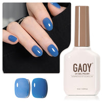 GAOY Sheer Light Pink Gel Nail Polish, 16ml Jelly Milky White Peach Translucent Color 1352 UV Light Cure Gel Polish for Nail Art DIY Manicure and Pedicure at Home - 7DAY'S