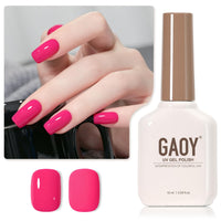 GAOY Sheer Light Pink Gel Nail Polish, 16ml Jelly Milky White Peach Translucent Color 1352 UV Light Cure Gel Polish for Nail Art DIY Manicure and Pedicure at Home - 7DAY'S
