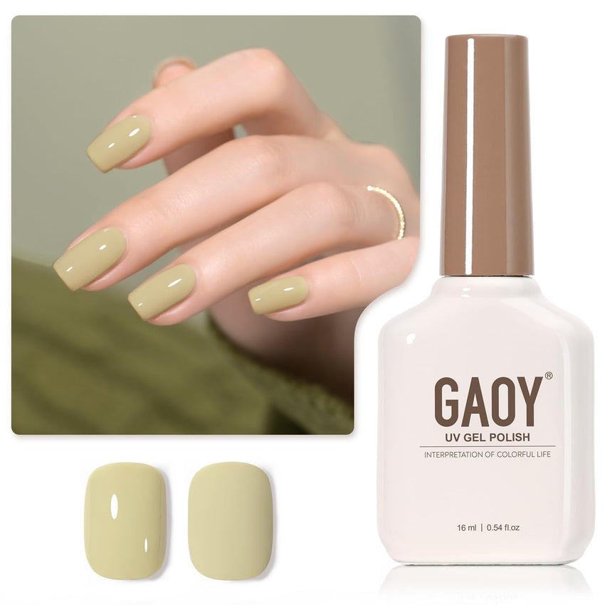 GAOY Sheer Light Pink Gel Nail Polish, 16ml Jelly Milky White Peach Translucent Color 1352 UV Light Cure Gel Polish for Nail Art DIY Manicure and Pedicure at Home - 7DAY'S