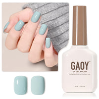 GAOY Sheer Light Pink Gel Nail Polish, 16ml Jelly Milky White Peach Translucent Color 1352 UV Light Cure Gel Polish for Nail Art DIY Manicure and Pedicure at Home - 7DAY'S