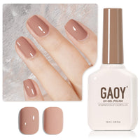 GAOY Sheer Light Pink Gel Nail Polish, 16ml Jelly Milky White Peach Translucent Color 1352 UV Light Cure Gel Polish for Nail Art DIY Manicure and Pedicure at Home - 7DAY'S