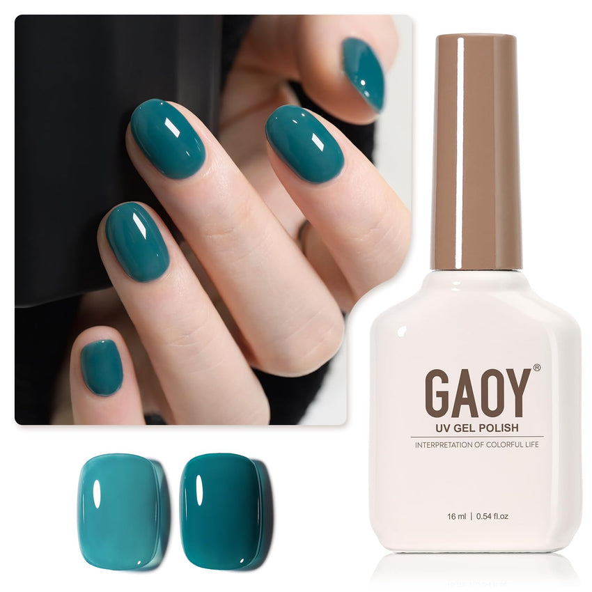 GAOY Sheer Light Pink Gel Nail Polish, 16ml Jelly Milky White Peach Translucent Color 1352 UV Light Cure Gel Polish for Nail Art DIY Manicure and Pedicure at Home - 7DAY'S